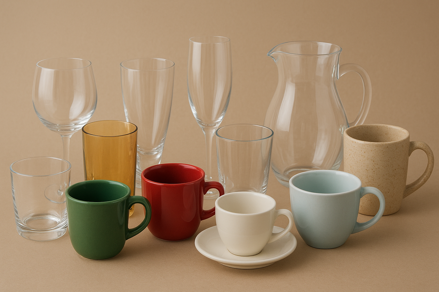 Glass Mugs Flutes Cups