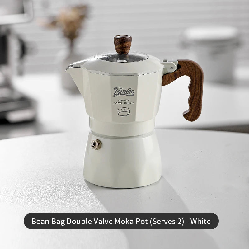 Stylish Moka Pot - WHITE BLACK PURPLE