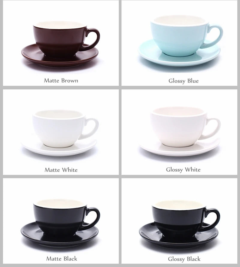 Cappuccino Cup  Ceramic with Saucer - COLOR CAPPUCCINO