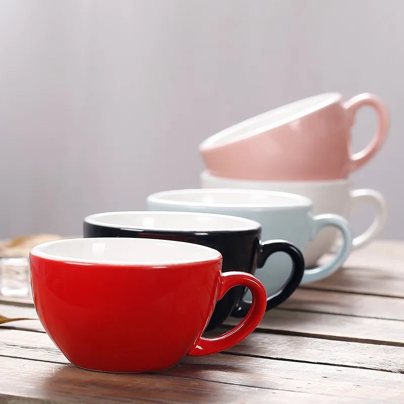 Cappuccino Cup  Ceramic with Saucer - COLOR CAPPUCCINO
