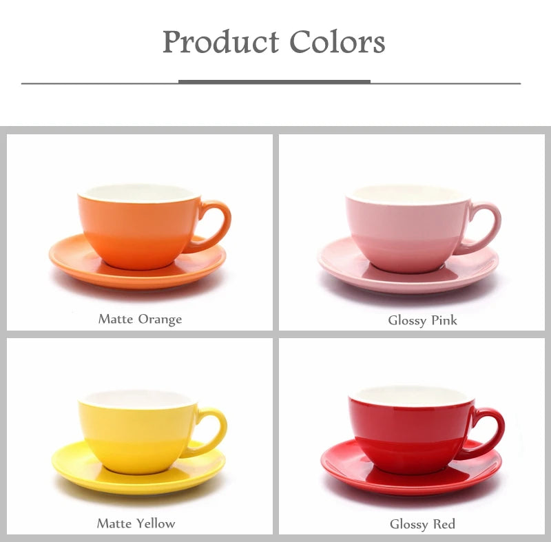 Cappuccino Cup  Ceramic with Saucer - COLOR CAPPUCCINO
