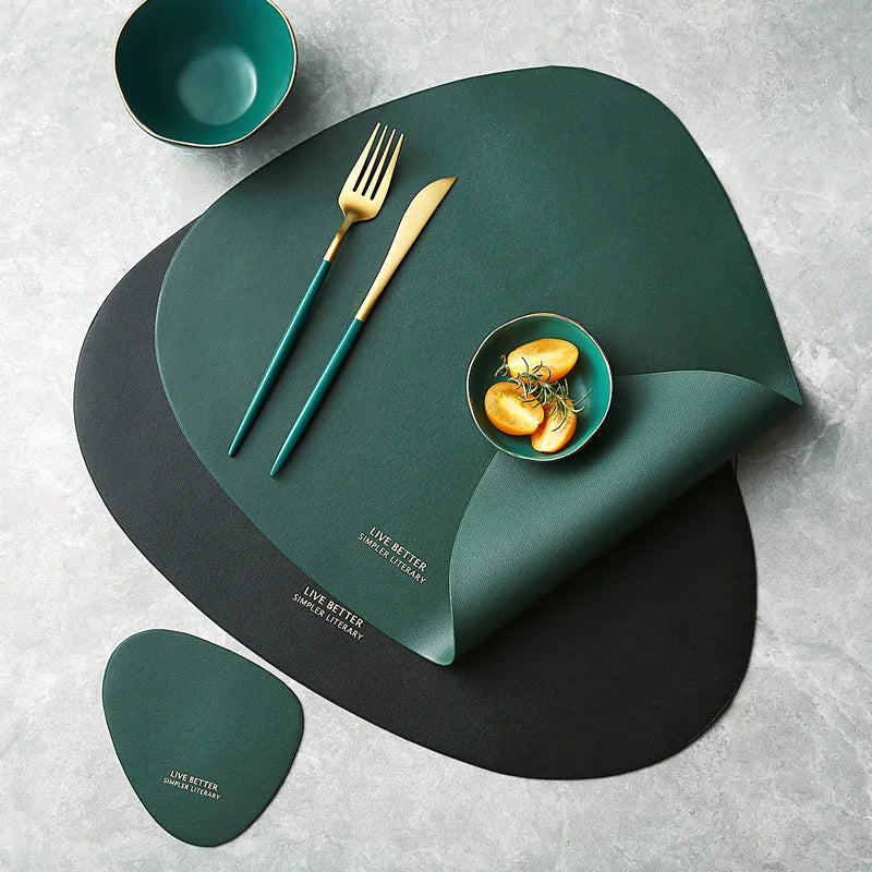Faux Leather Placemat Waterproof Heat-insulating - COLORI