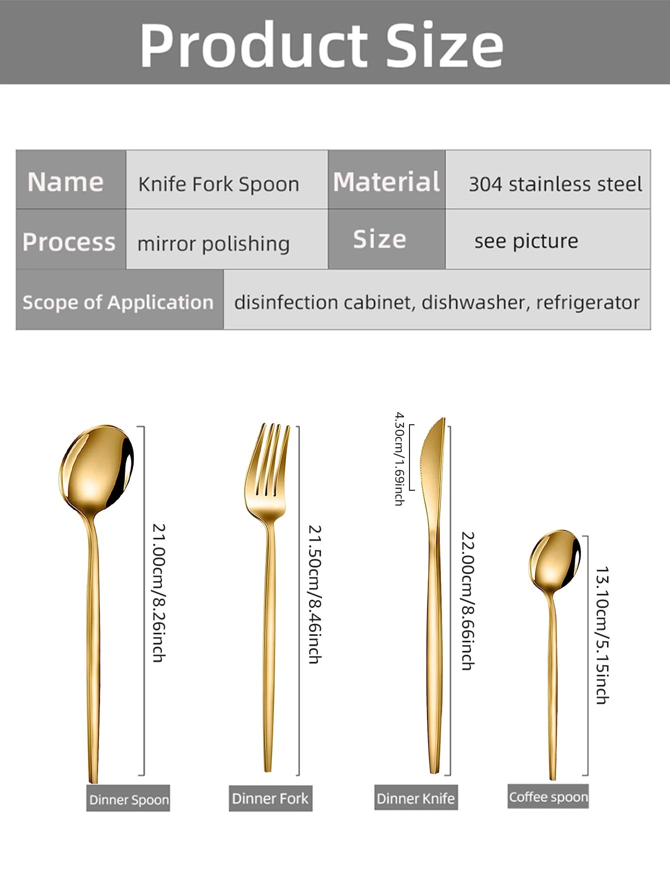 24pcs Dinnerware Set Stainless Steel Tableware - CENA