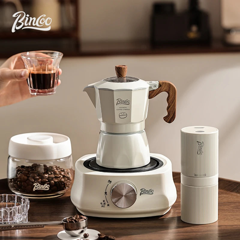 Stylish Moka Pot - WHITE BLACK PURPLE