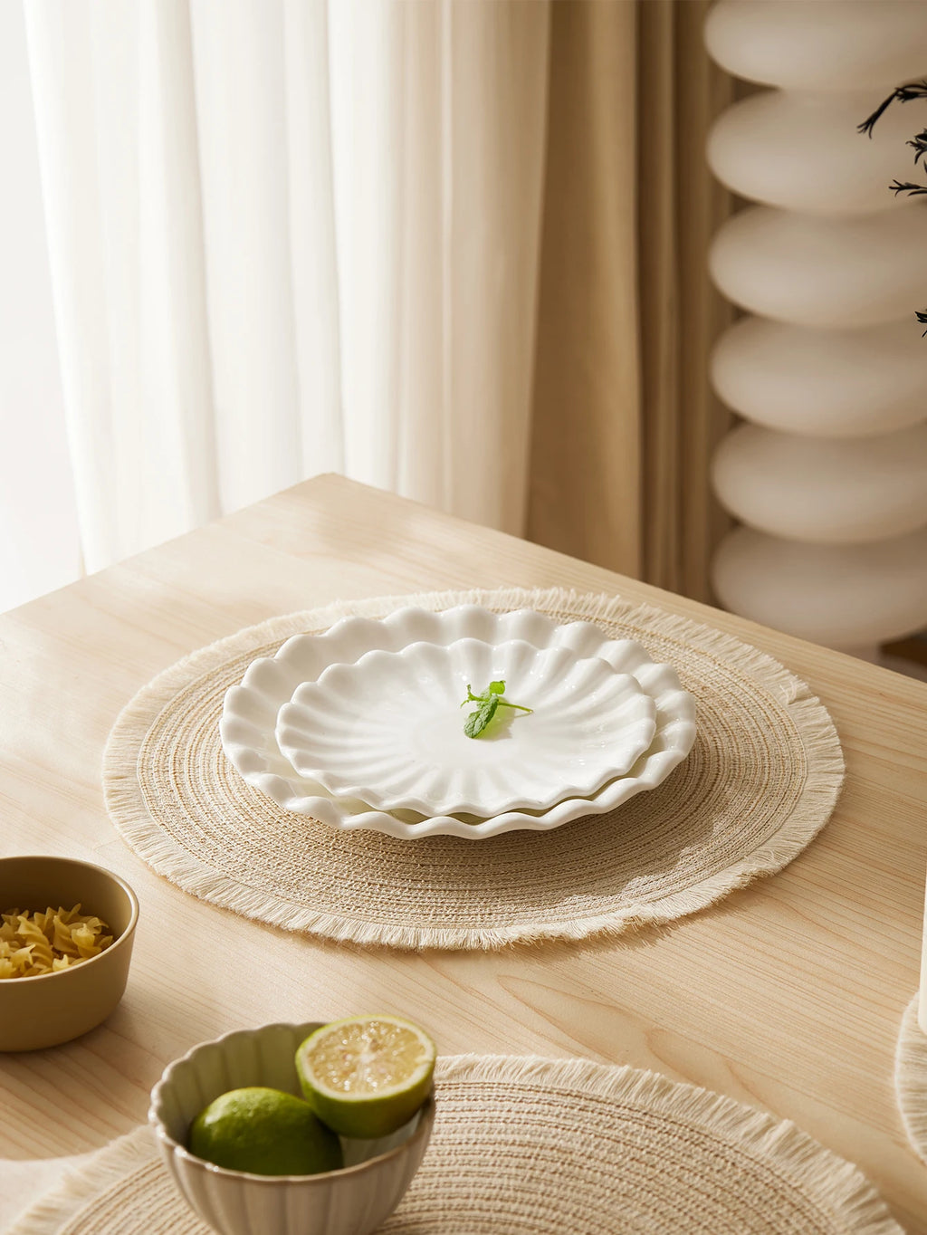 Set of 4 Fringe Woven Placemats - FRANGIA
