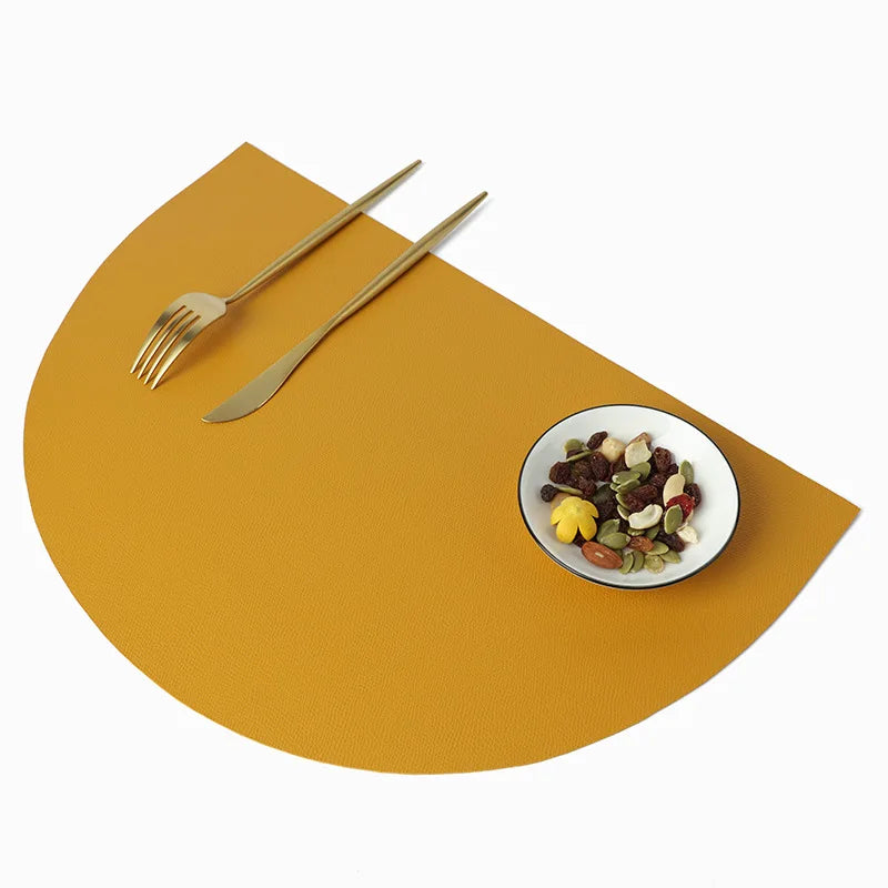 Leather Semicicrcle Placemate - SEMI