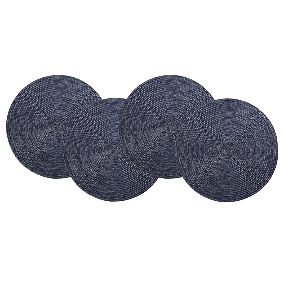 Round Braided Placemats Set of 4 Washable - COLORII