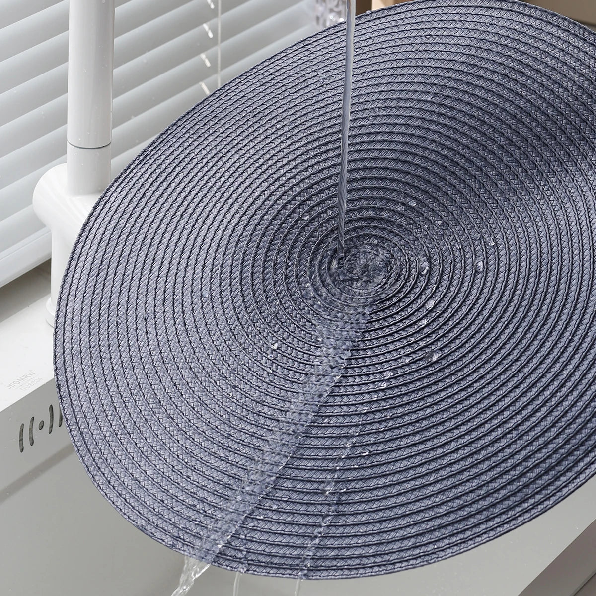 Round Braided Placemats Set of 4 Washable - COLORII