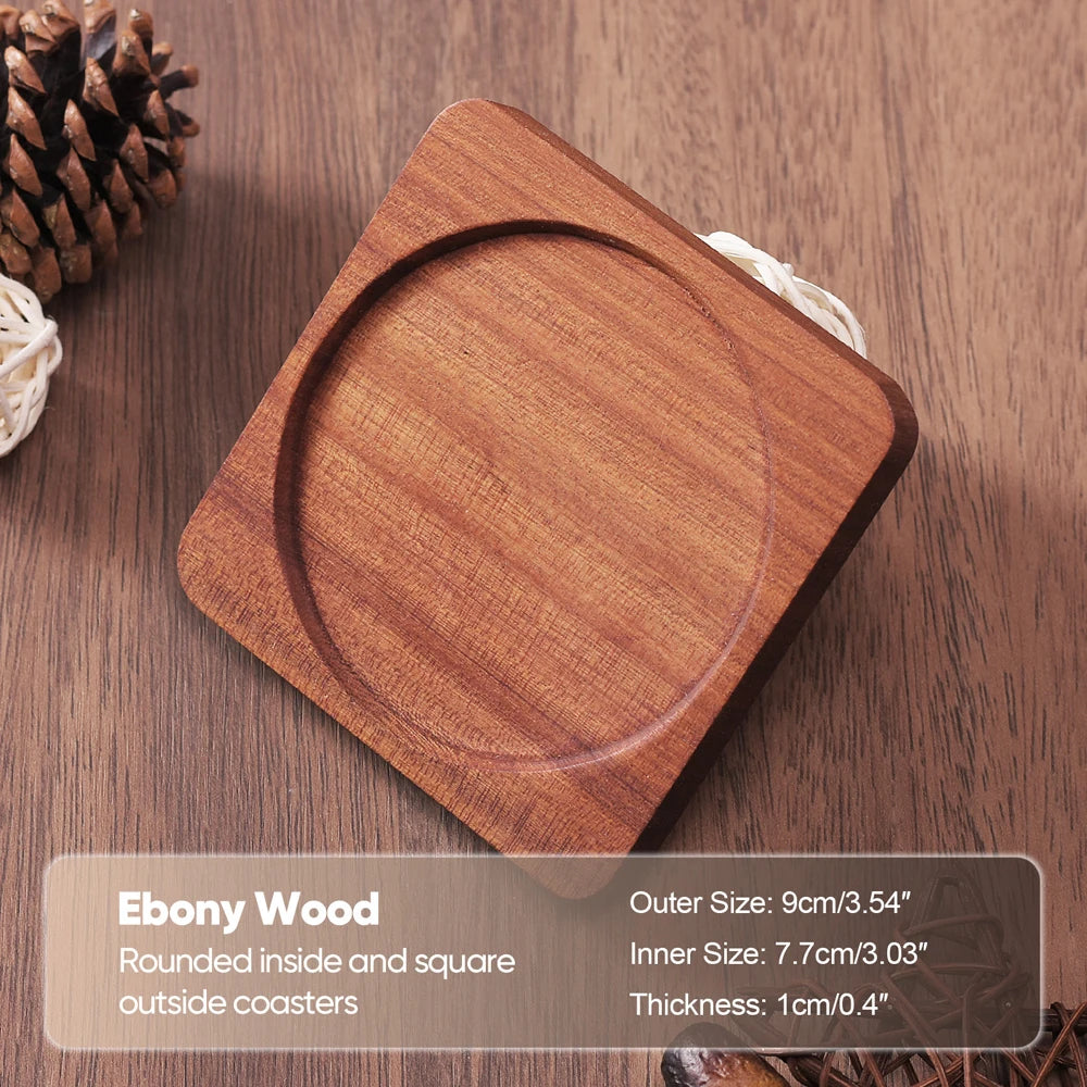 1PCS Solid Wood Coaster
