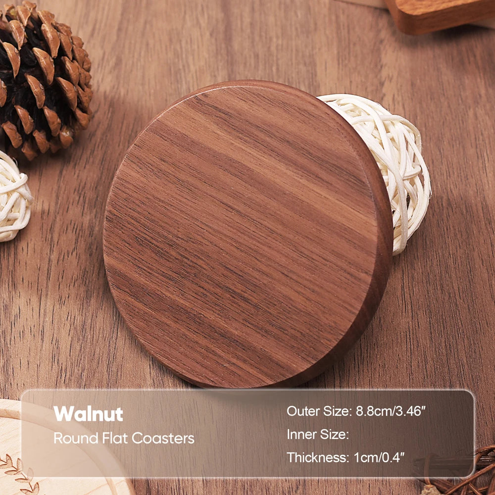 1PCS Solid Wood Coaster