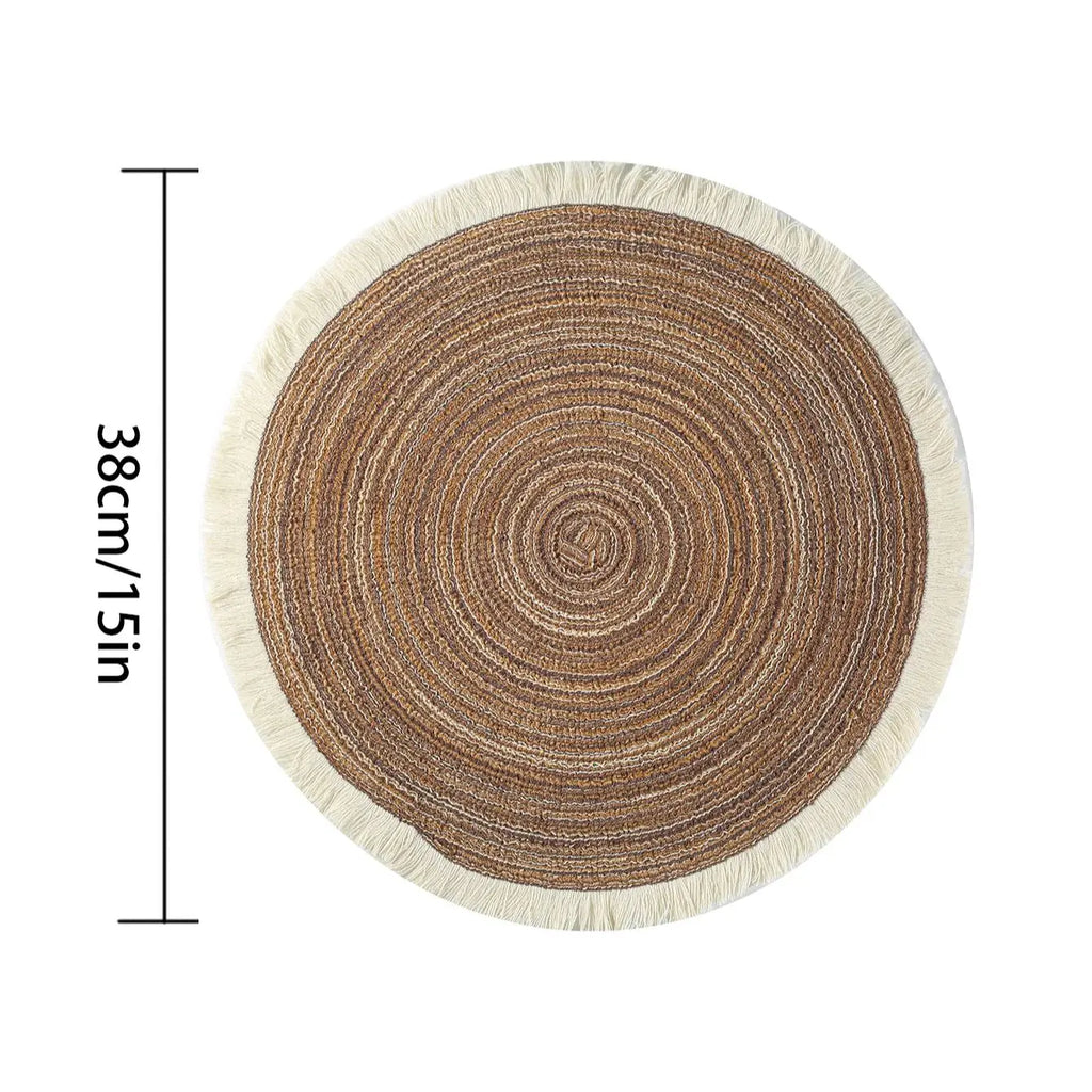 Set of 4 Fringe Woven Placemats - FRANGIA