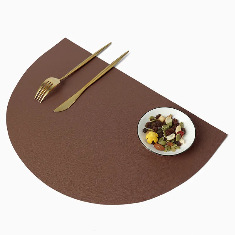 Leather Semicicrcle Placemate - SEMI