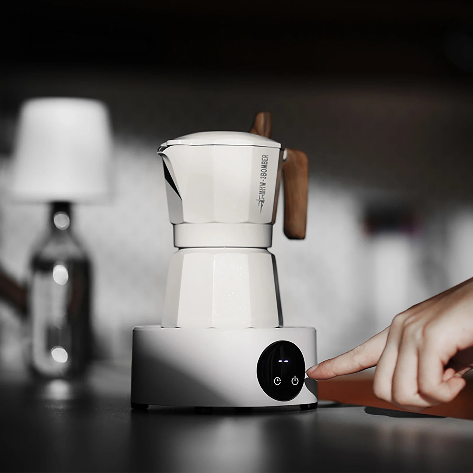Mini Electric Coffee moka - WHITE