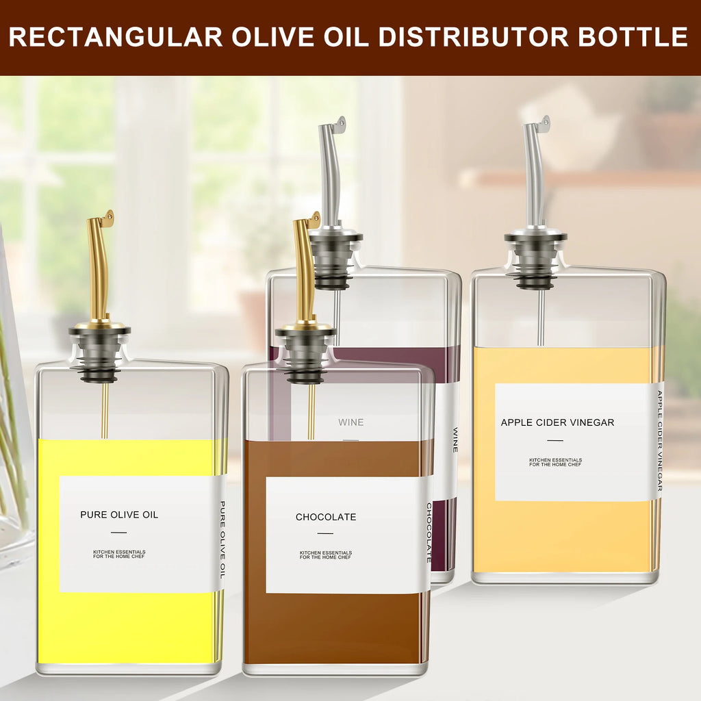 Square Glass Seasoning Bottle Dispenser - QUADRA