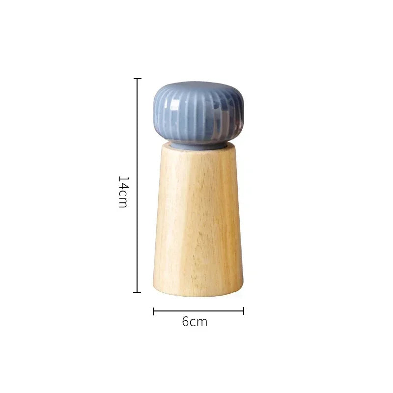 Ceramic and Wood Mill Salt and Pepper Grinder - CRUNCH