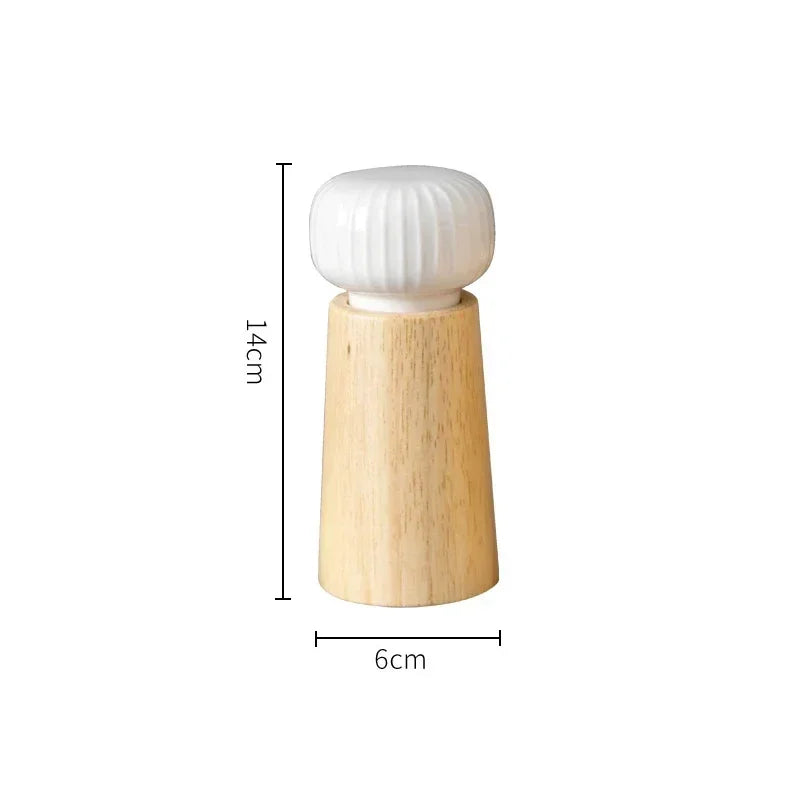 Ceramic and Wood Mill Salt and Pepper Grinder - CRUNCH