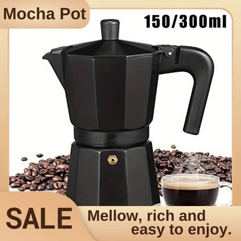 Moka Pot Stovetop - BLACK
