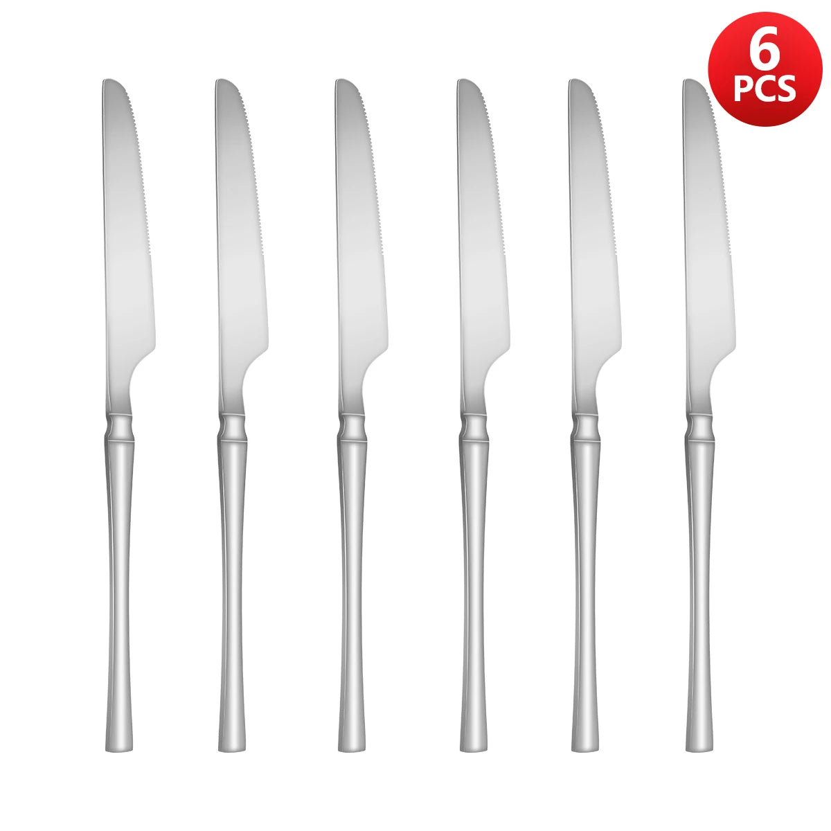 4/6/16/24pcs  Silver stainless steel cutlery - STEEL