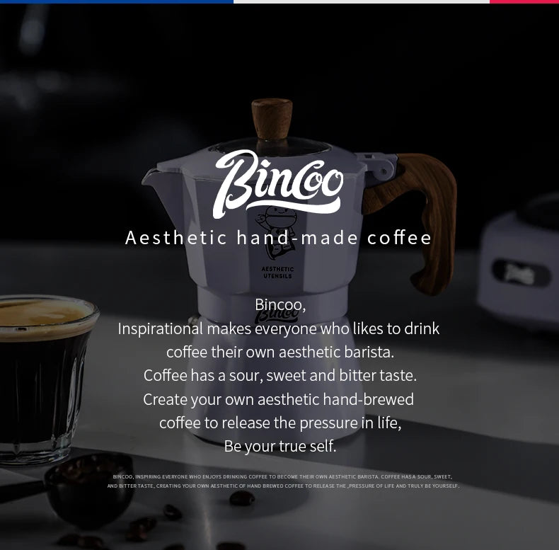Stylish Moka Pot - WHITE BLACK PURPLE