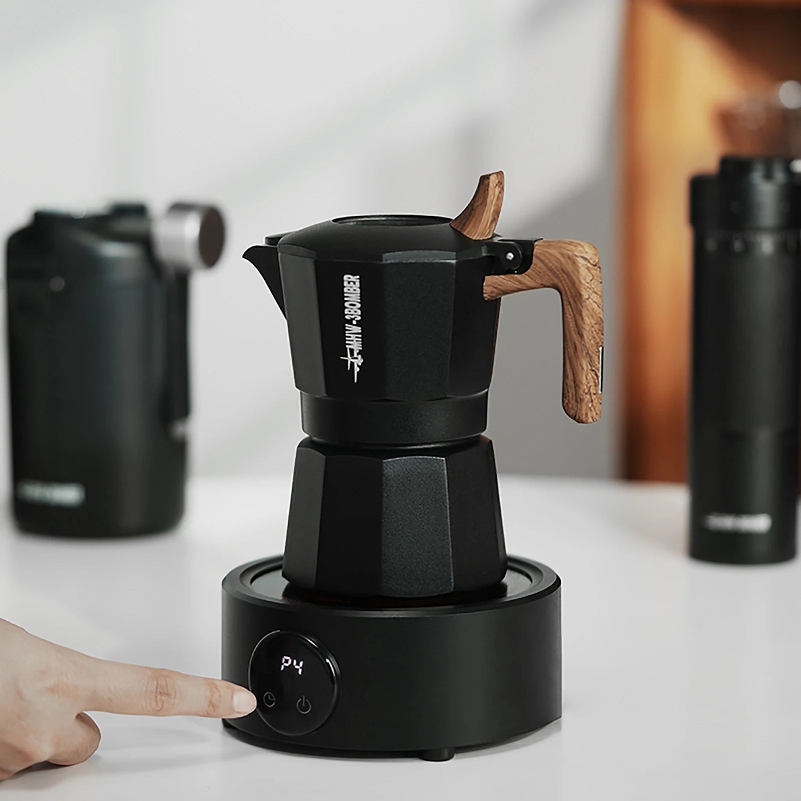 Mini Electric Coffee moka - WHITE
