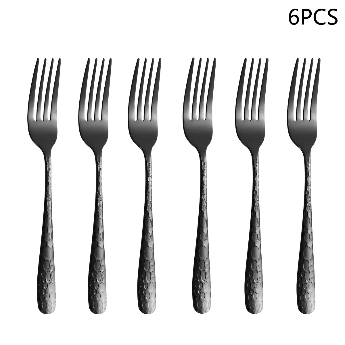 4/6/16/24pcs Black stainless steel cutlery - NERO