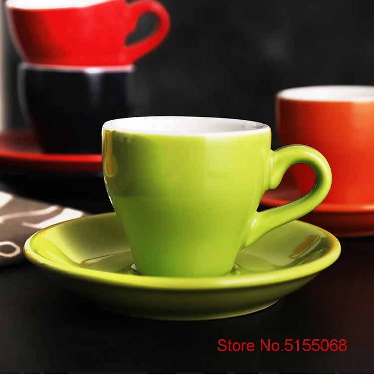 Espresso Cup And Saucer Ceramic - MACARON