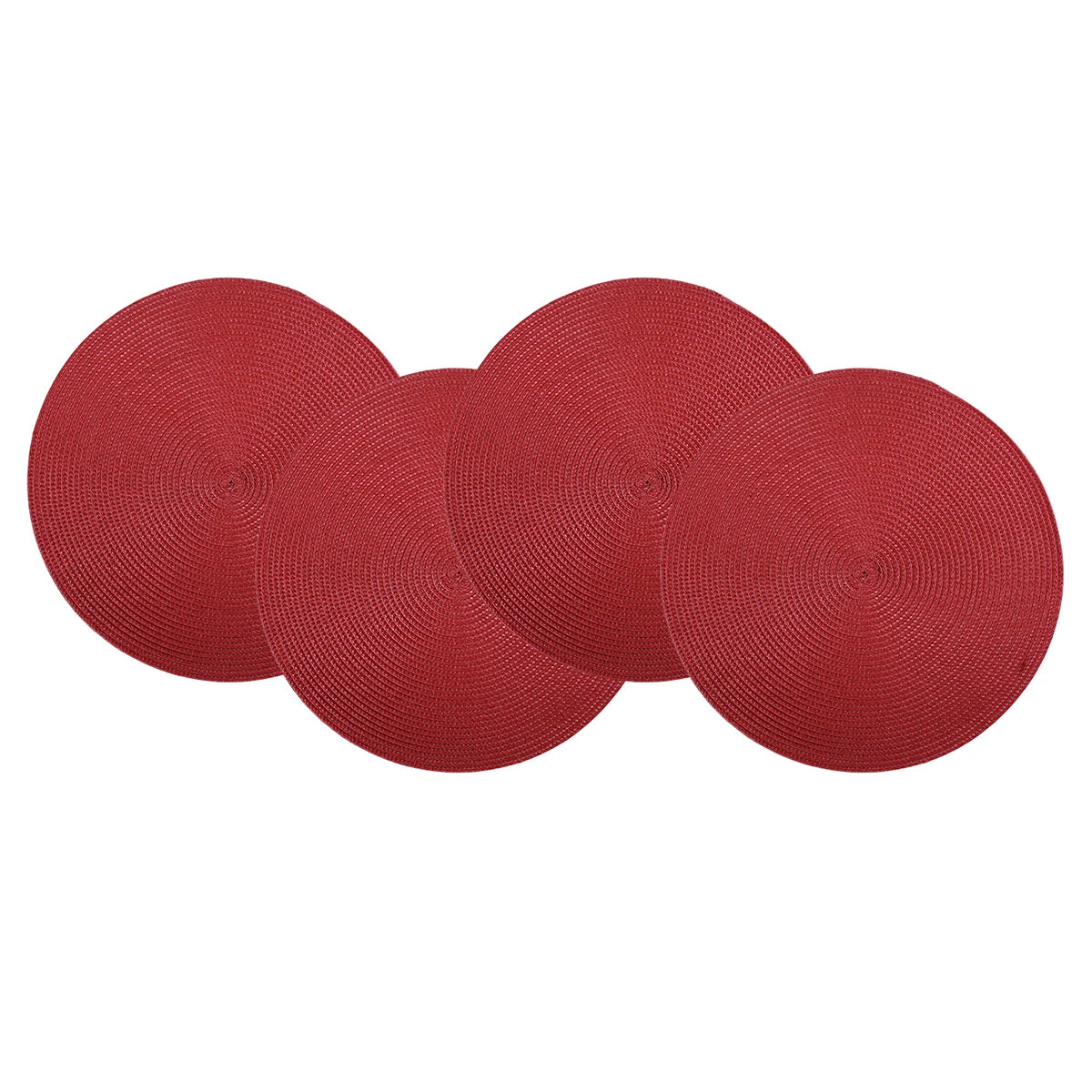 Round Braided Placemats Set of 4 Washable - COLORII