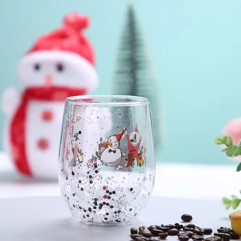 Christmas Double Wall Glass cups - JOLLY