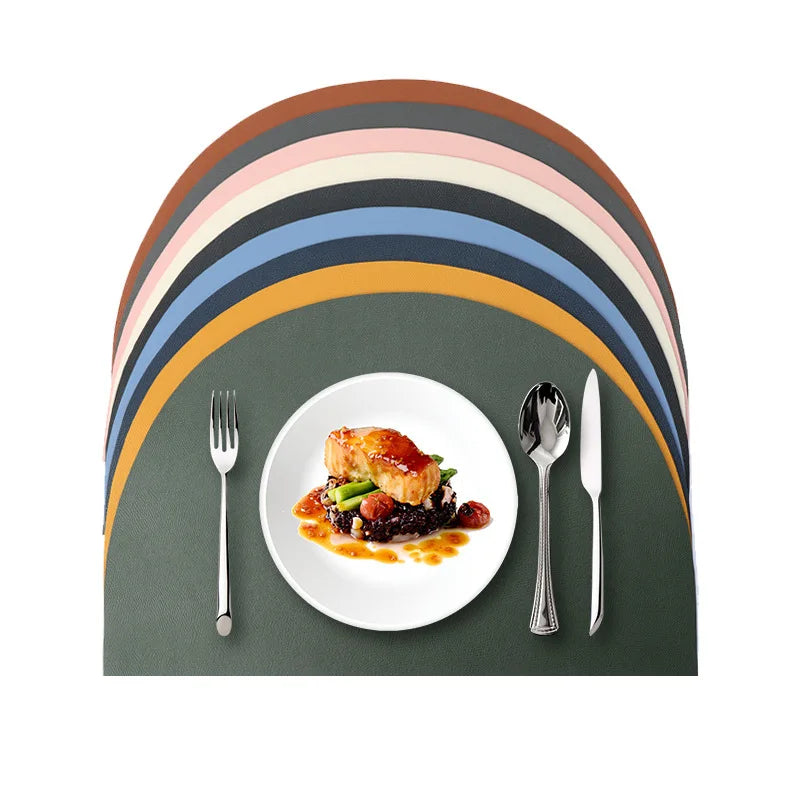 Leather Semicicrcle Placemate - SEMI