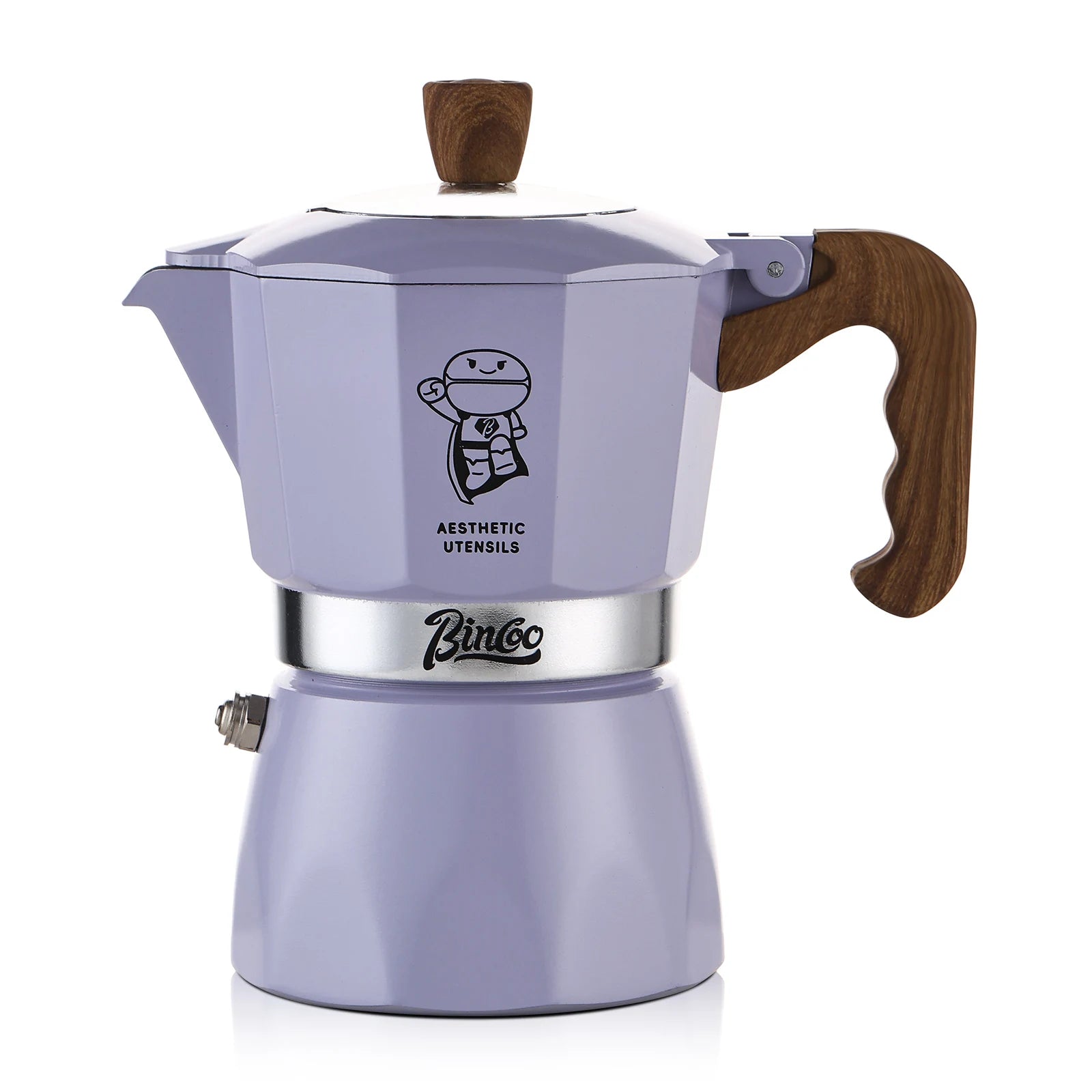 Stylish Moka Pot - WHITE BLACK PURPLE