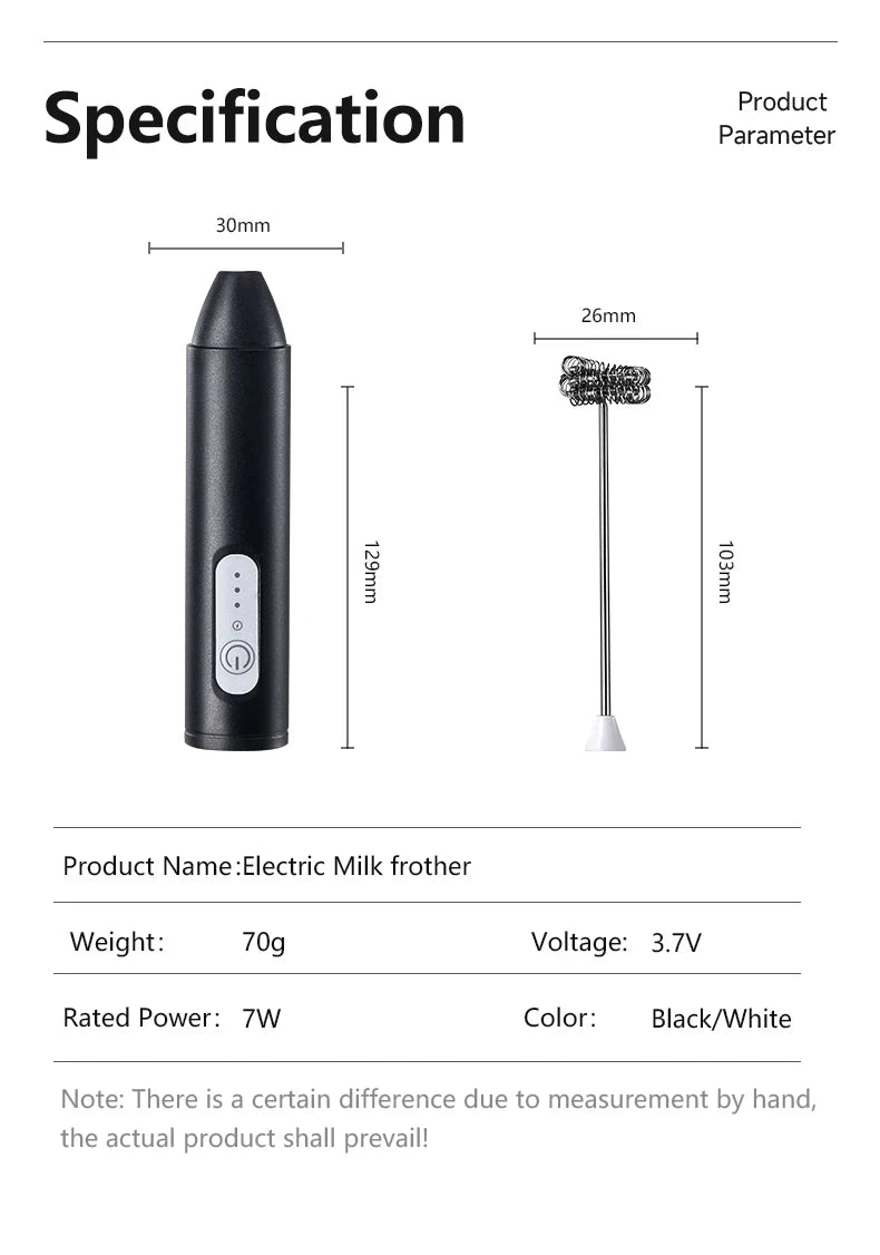 Mule Electric Milk Frother Mini Whisk - HANDHELD WHISK