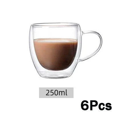 Double Glass Coffee Mugs - GLASS MUG