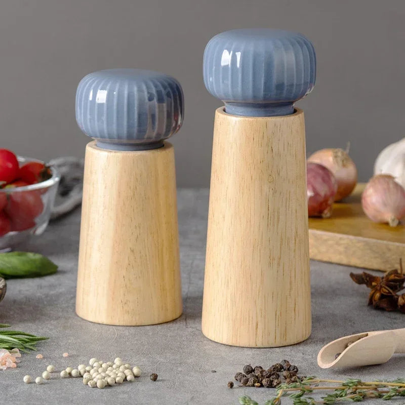 Ceramic and Wood Mill Salt and Pepper Grinder - CRUNCH
