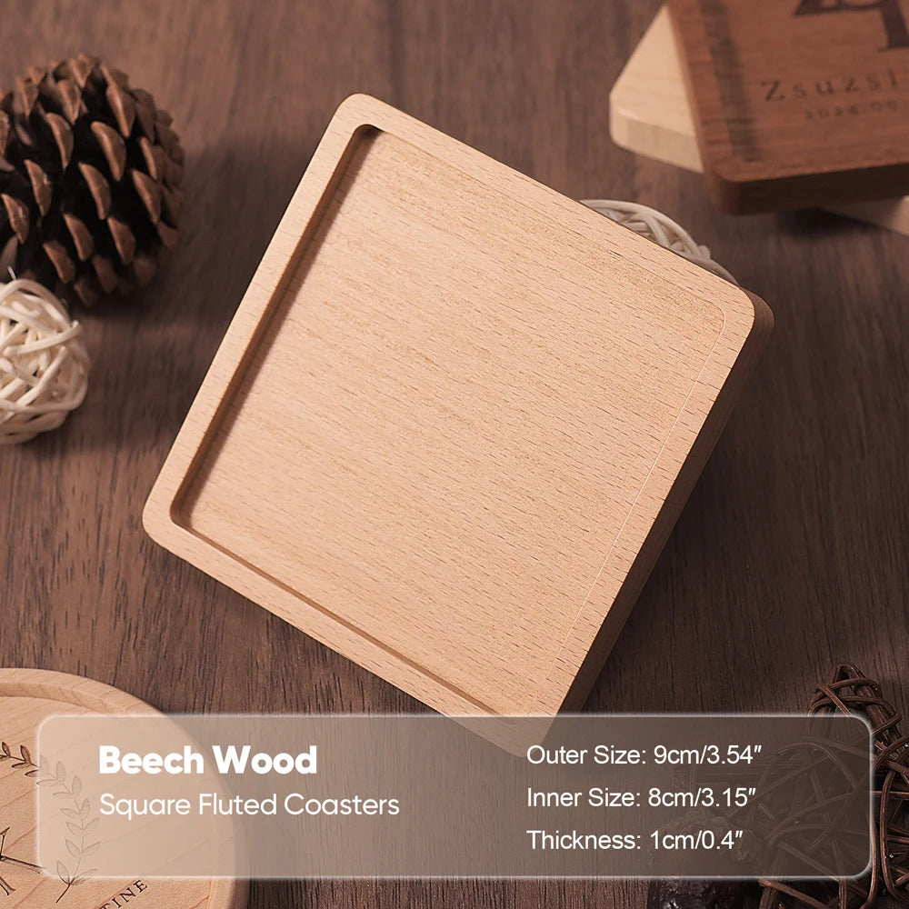 1PCS Solid Wood Coaster