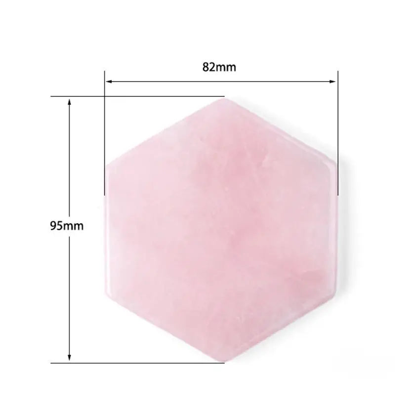 Rose quartz crystal Coaster  - ROSA