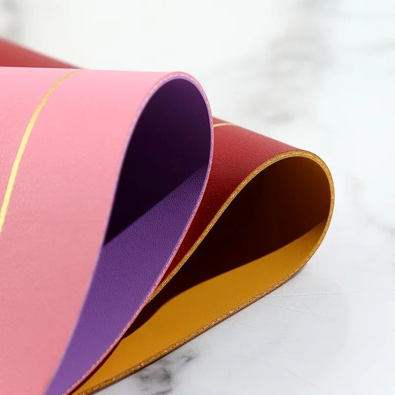 Oval Faux Leather Placemat - DUAL