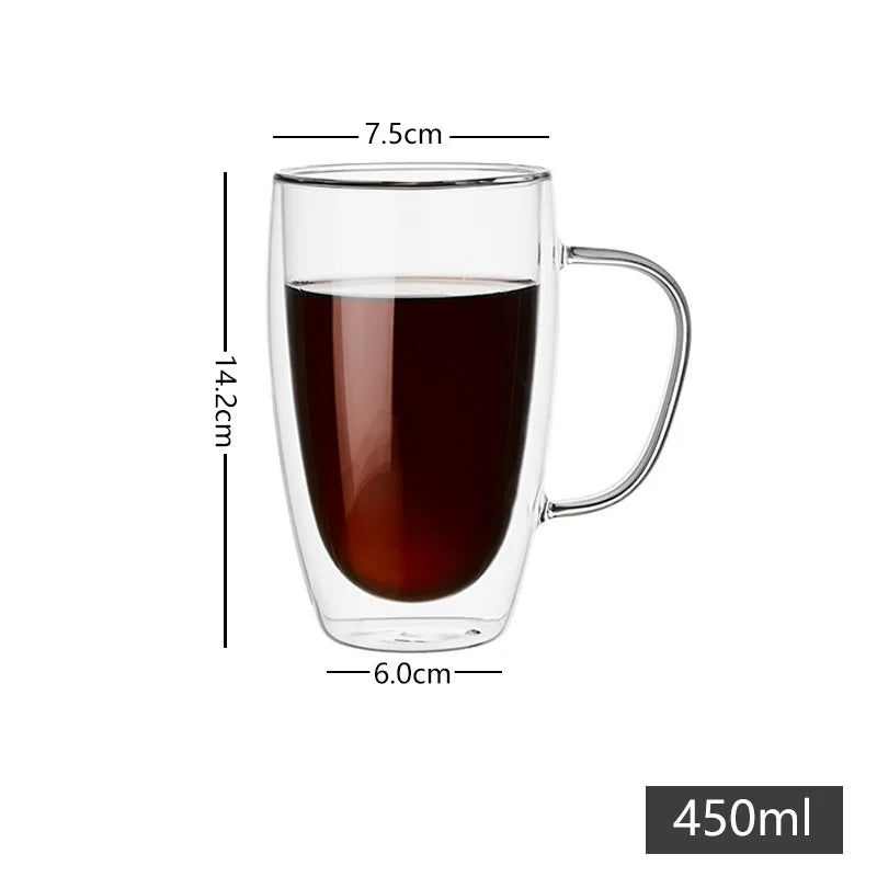 Double Glass Coffee Mugs - GLASS MUG