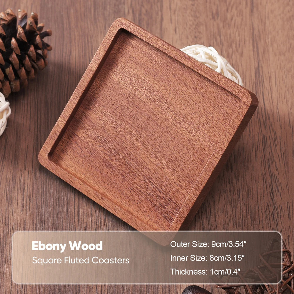 1PCS Solid Wood Coaster