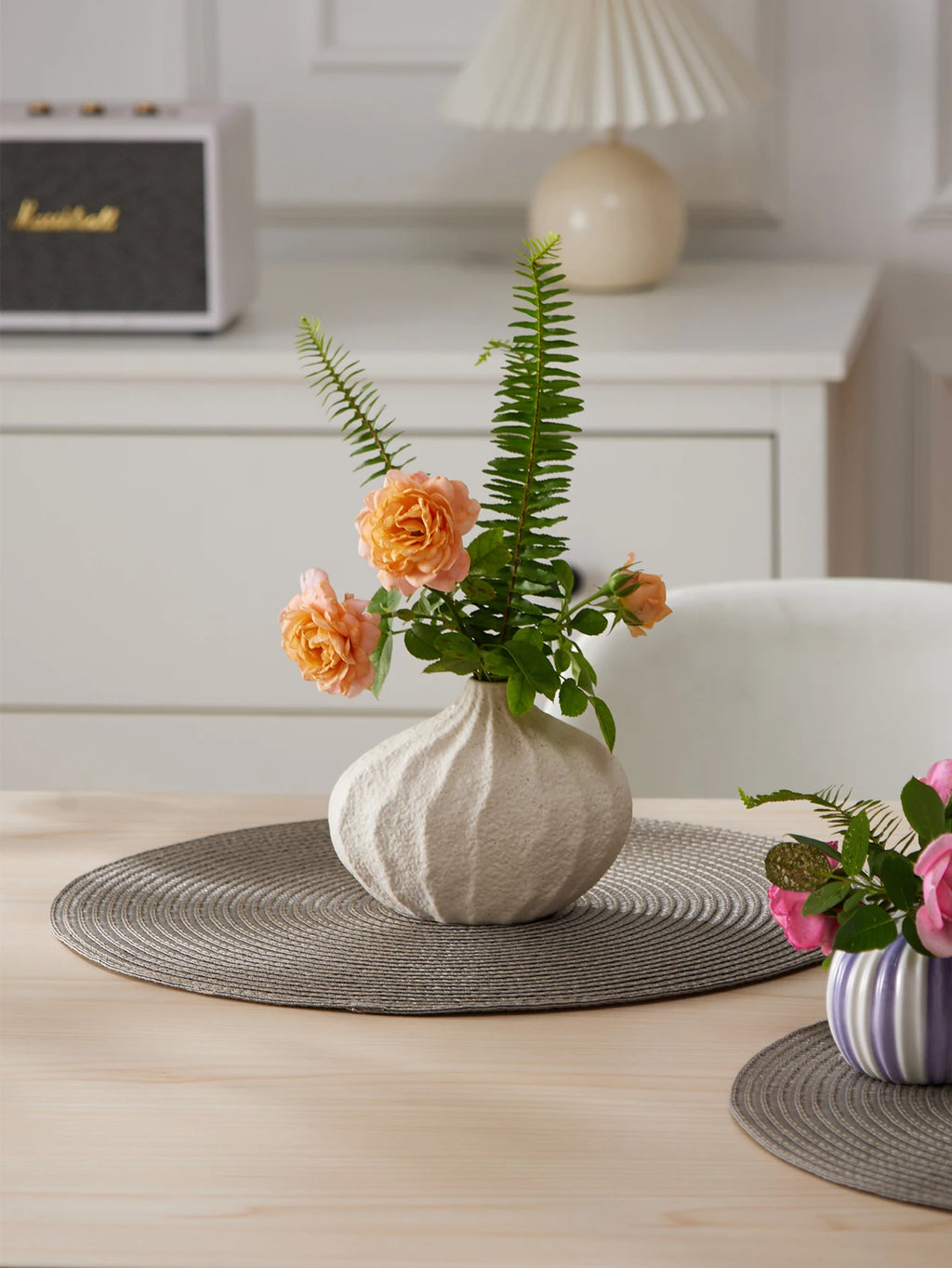 Round Braided Placemats Set of 4 Washable - COLORII