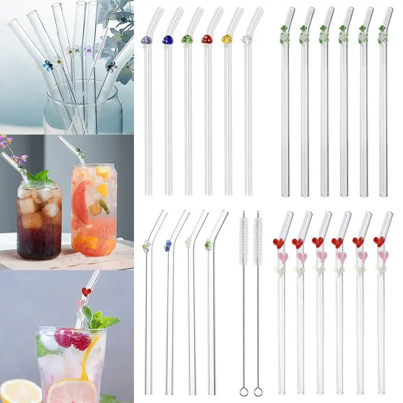 Cute Borosilicate Glass Drinking Straw - PICCI