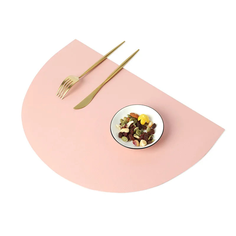 Leather Semicicrcle Placemate - SEMI