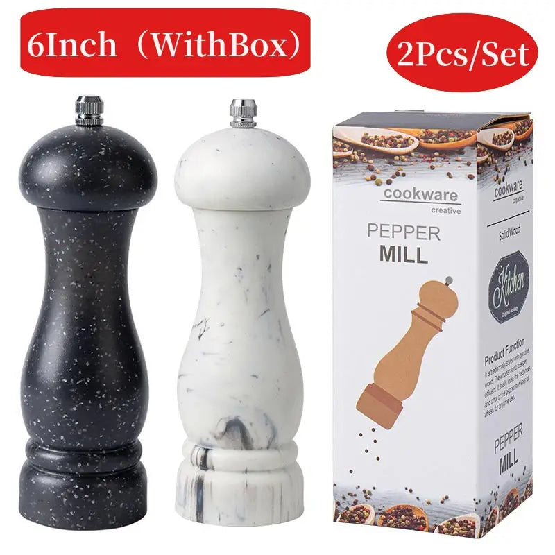 6-Inch Sets Salt Spice Mill - MARBLE