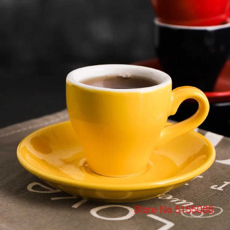 Espresso Cup And Saucer Ceramic - MACARON