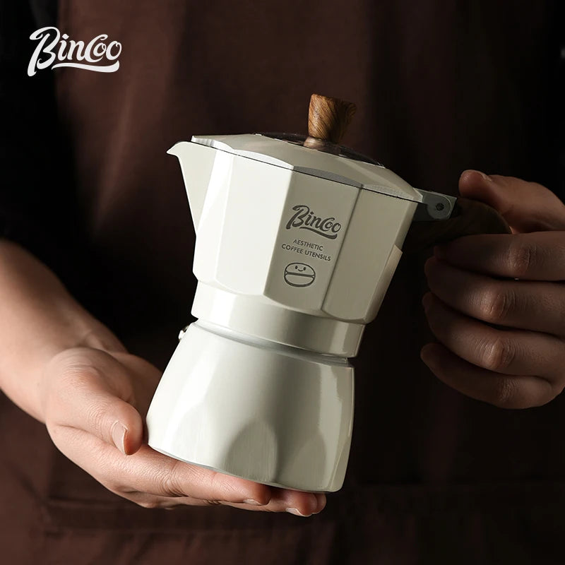 Stylish Moka Pot - WHITE BLACK PURPLE