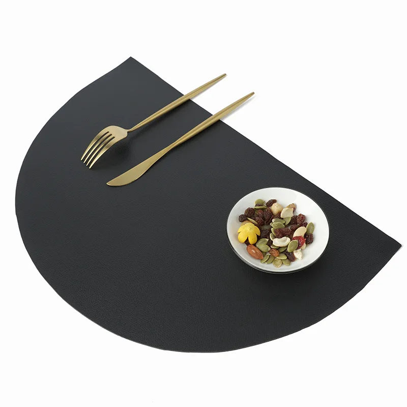 Leather Semicicrcle Placemate - SEMI