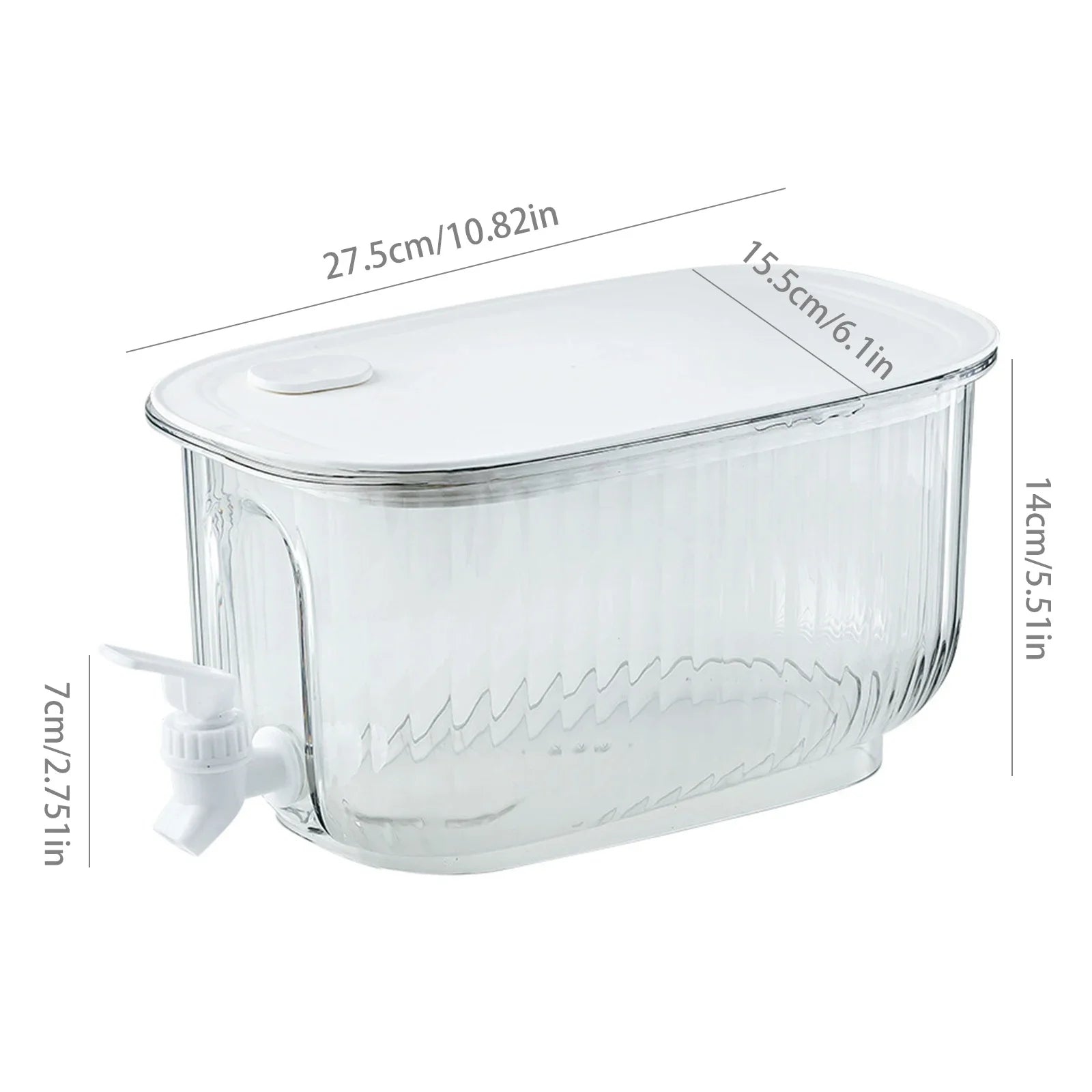 Large Cold Pitcher Refrigerator Dispenser With Faucet - COOL