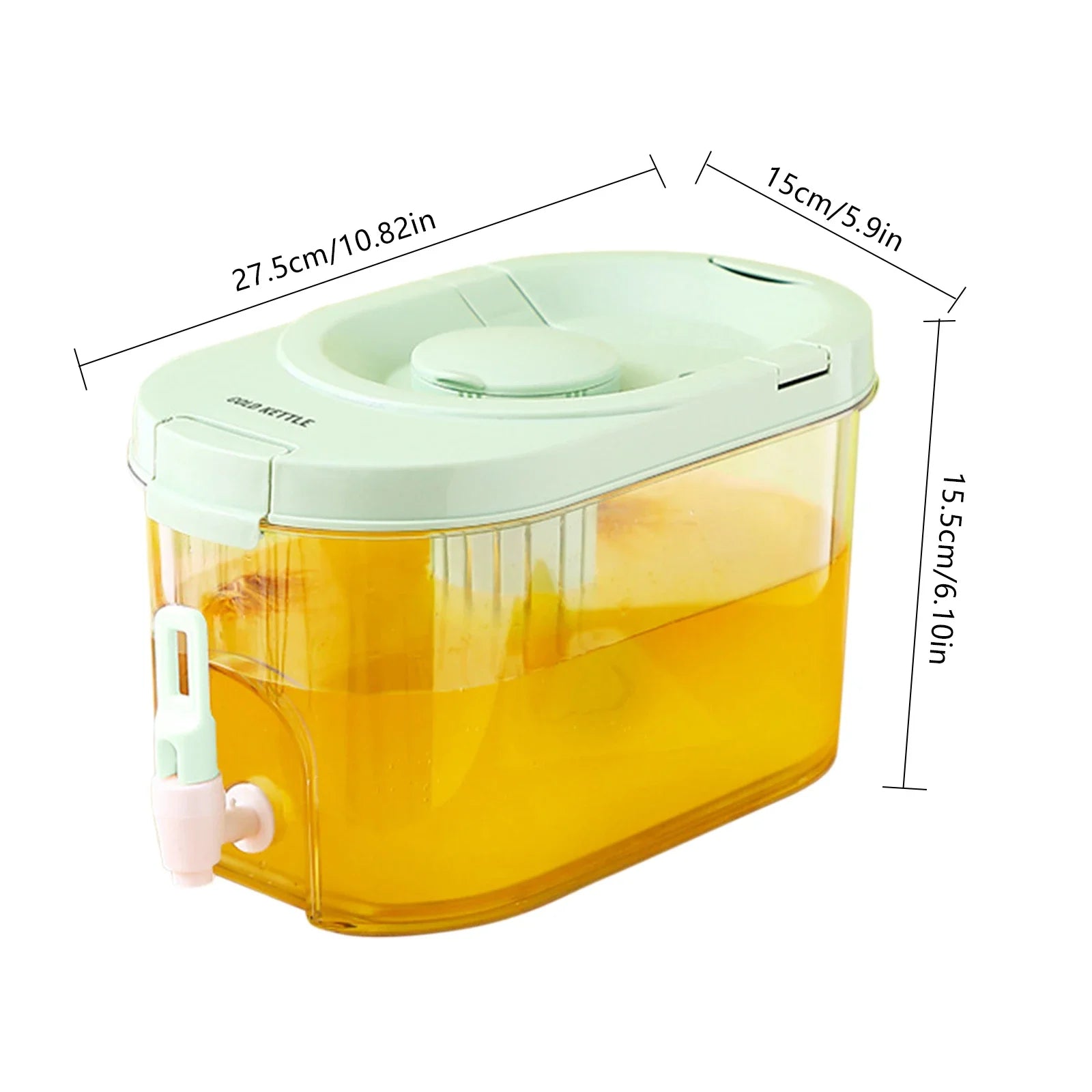 Large Cold Pitcher Refrigerator Dispenser With Faucet - COOL