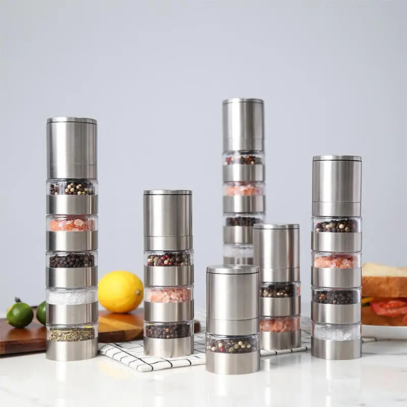 Multi-layer Stacked Pepper Mill - STEEL