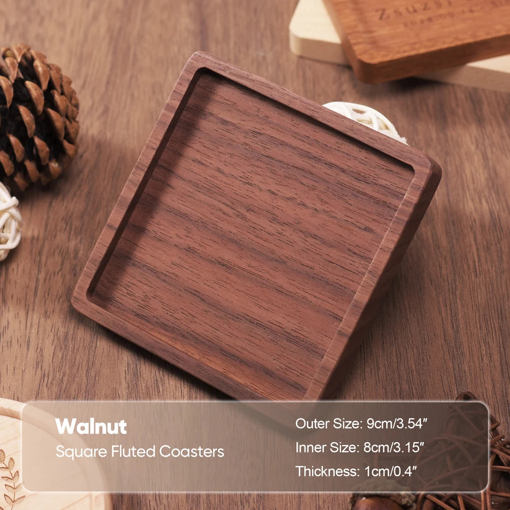 1PCS Solid Wood Coaster