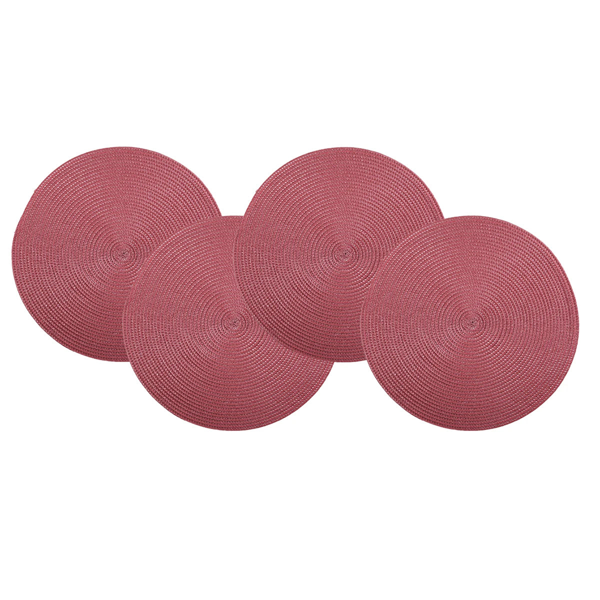 Round Braided Placemats Set of 4 Washable - COLORII